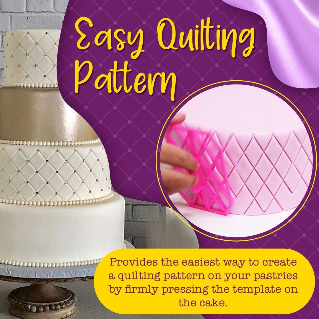 Quilted Pattern Cake Template