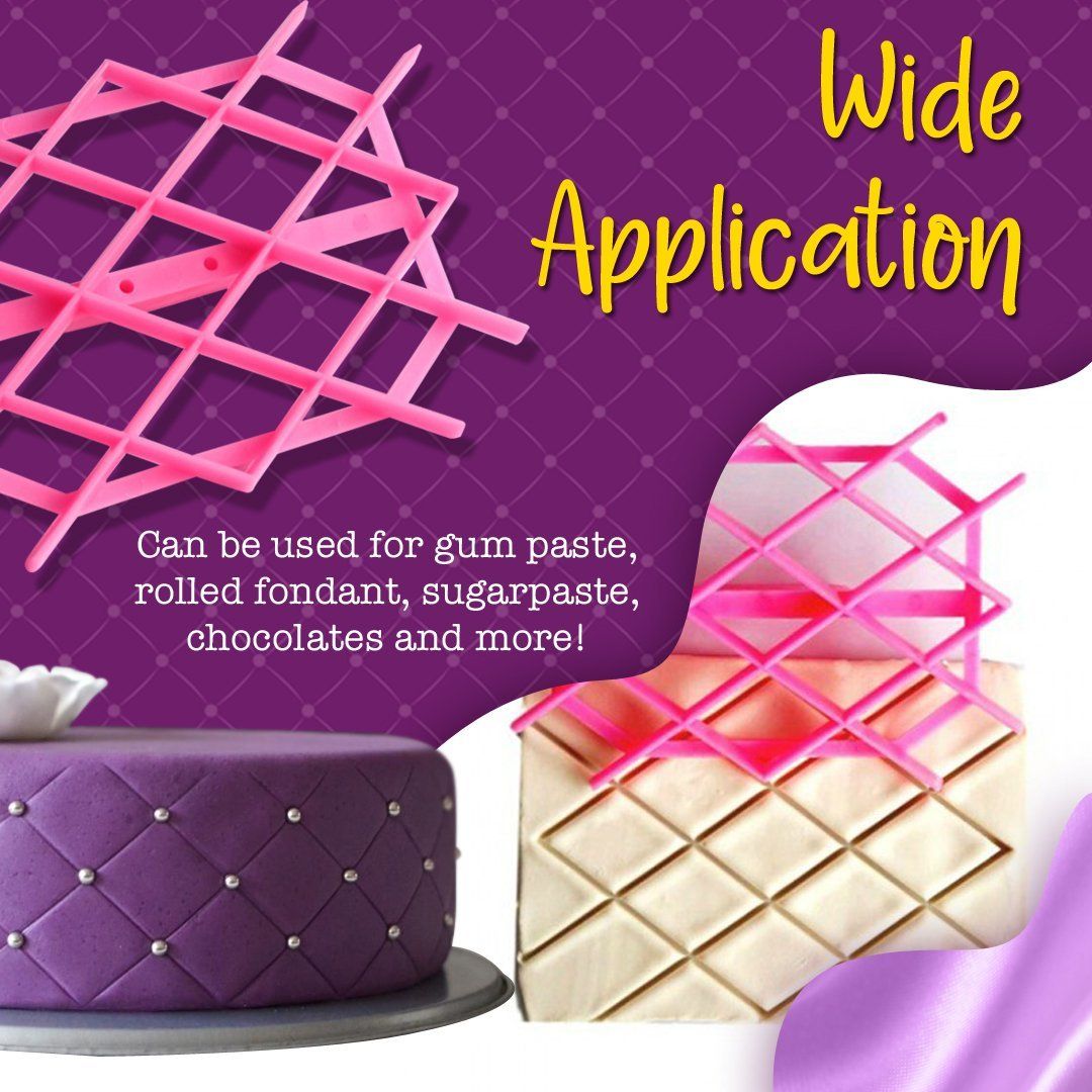 Quilted Pattern Cake Template