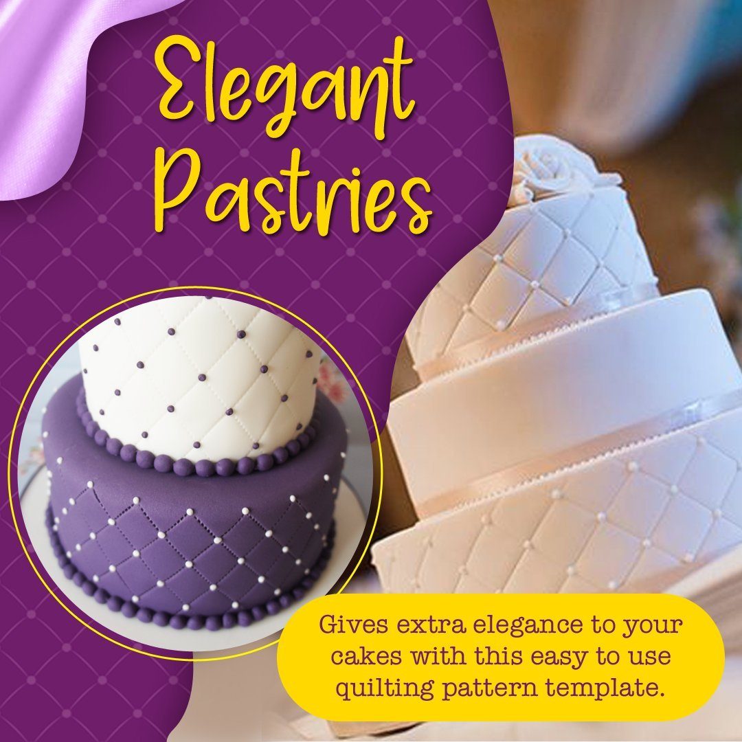 Quilted Pattern Cake Template