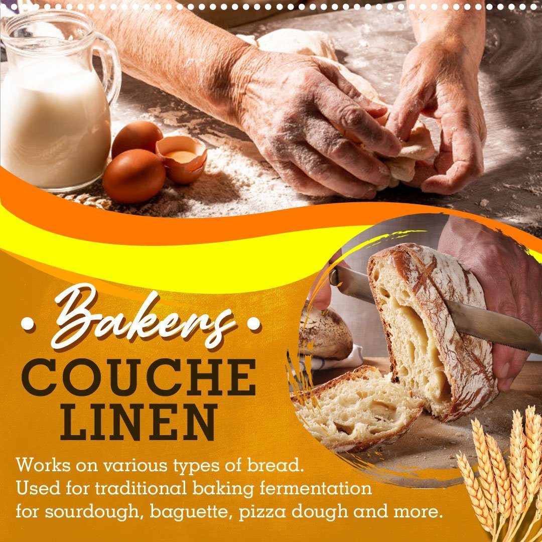 Linen Baguette Fermentation Cloth