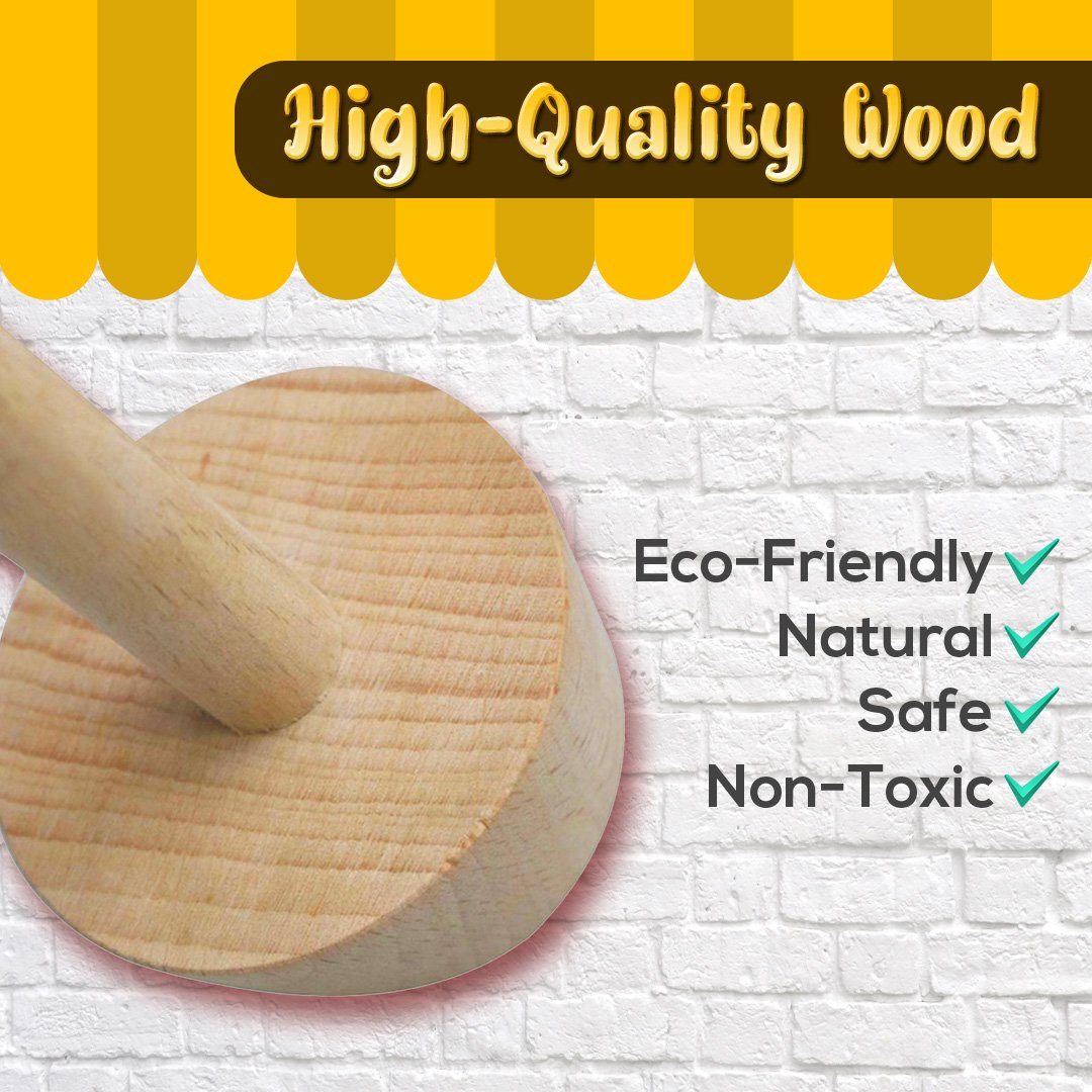 Versatile Wooden Pastry Tamper