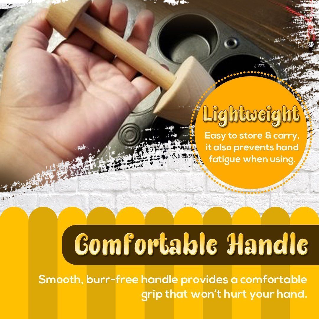 Versatile Wooden Pastry Tamper