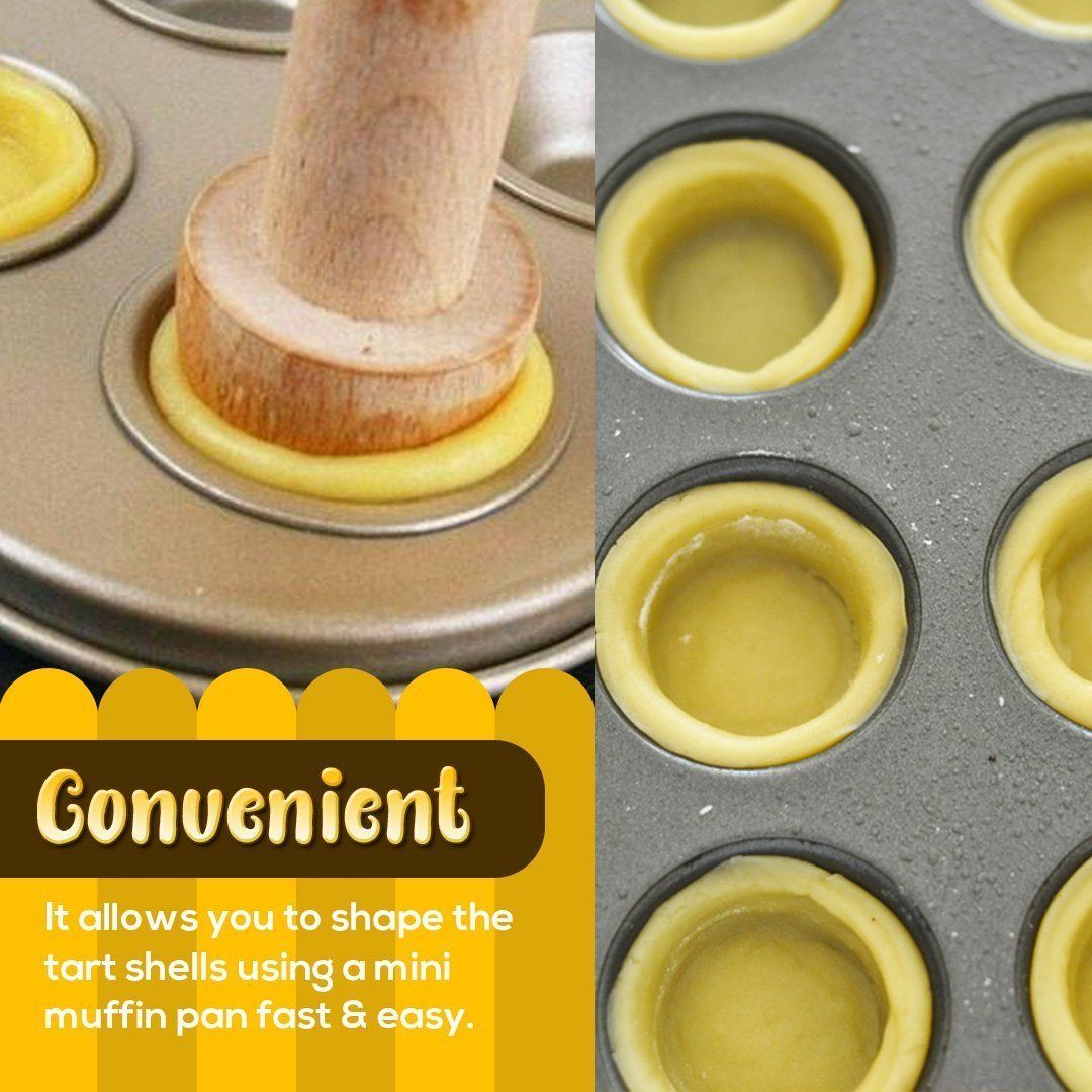 Versatile Wooden Pastry Tamper