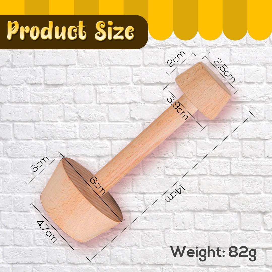 Versatile Wooden Pastry Tamper
