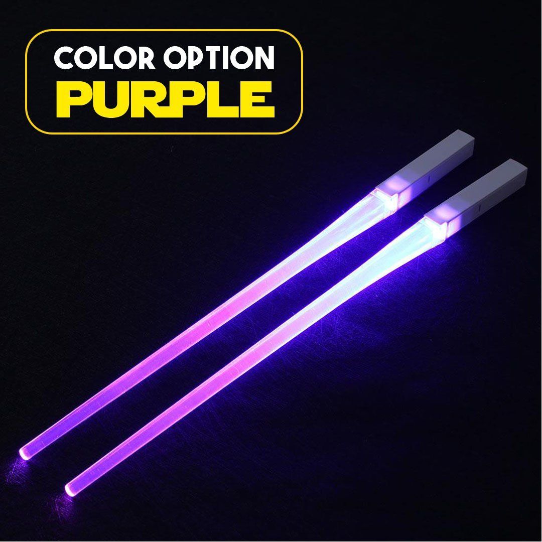 Glowing lightsaber chopsticks