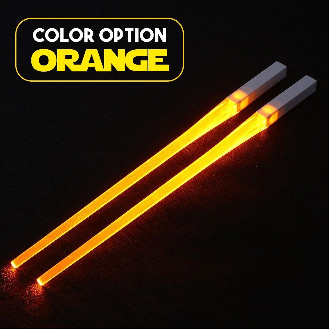 Glowing lightsaber chopsticks