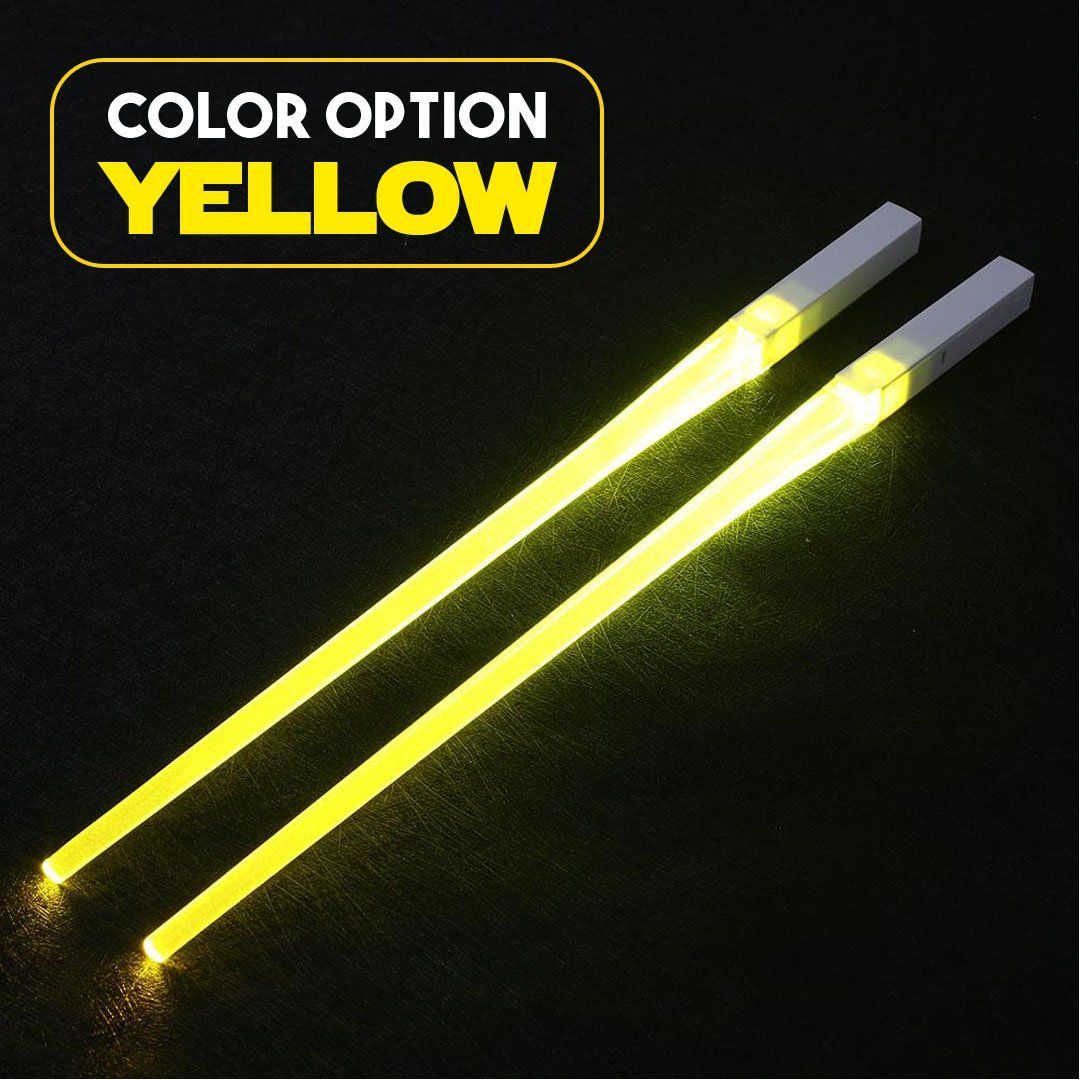 Glowing lightsaber chopsticks