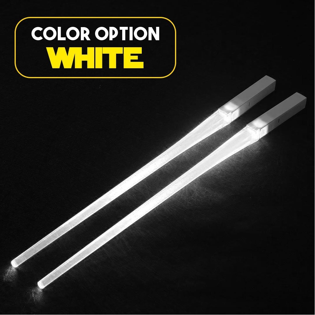 Glowing lightsaber chopsticks
