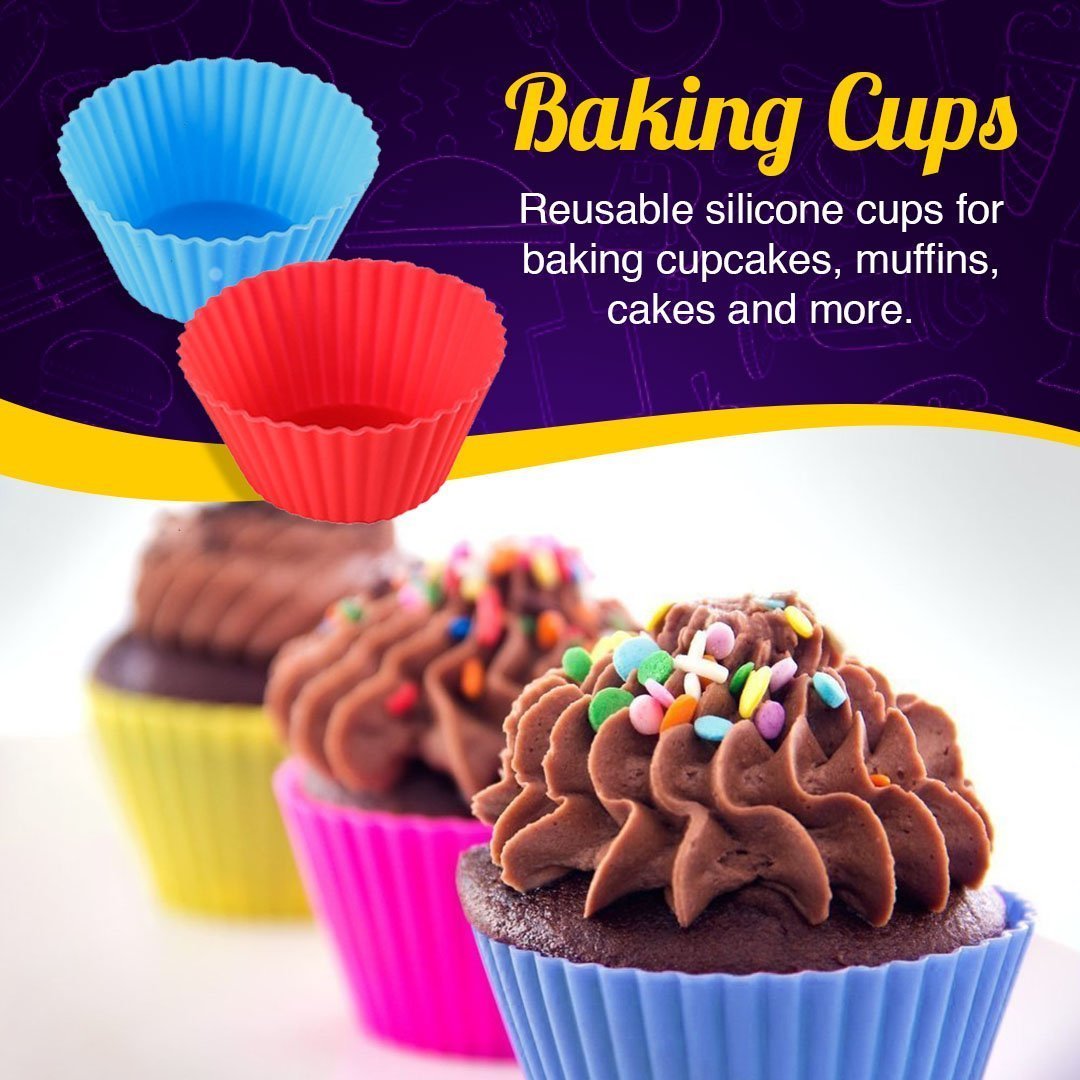 Reusable Silicon Baking Cups (6Pcs Set)