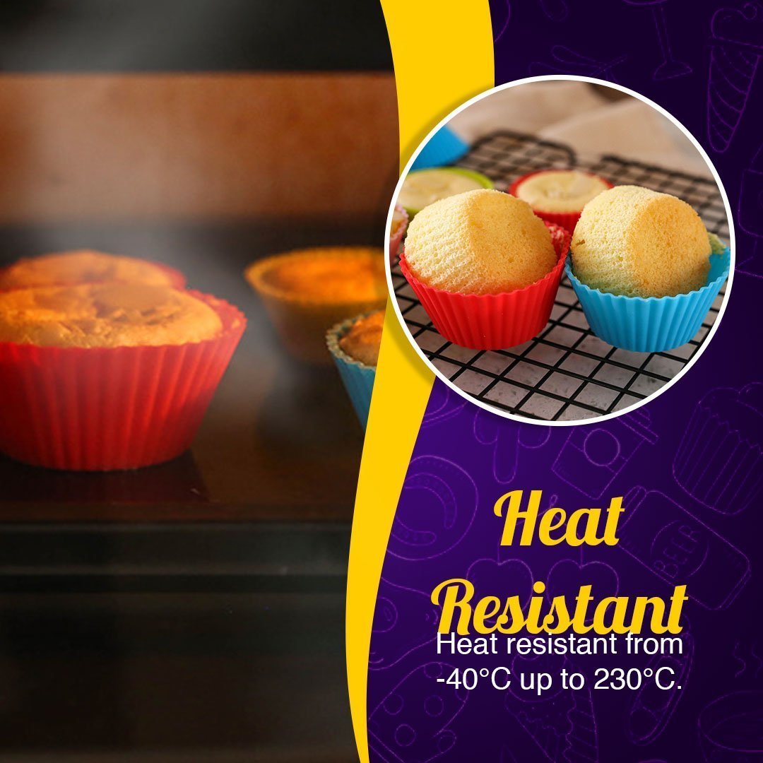 Reusable Silicon Baking Cups (6Pcs Set)