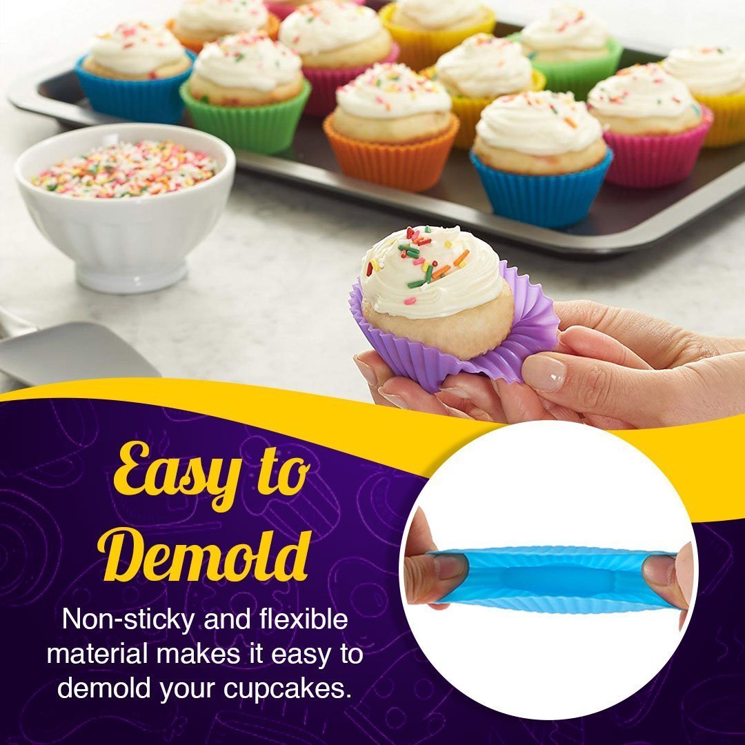 Reusable Silicon Baking Cups (6Pcs Set)