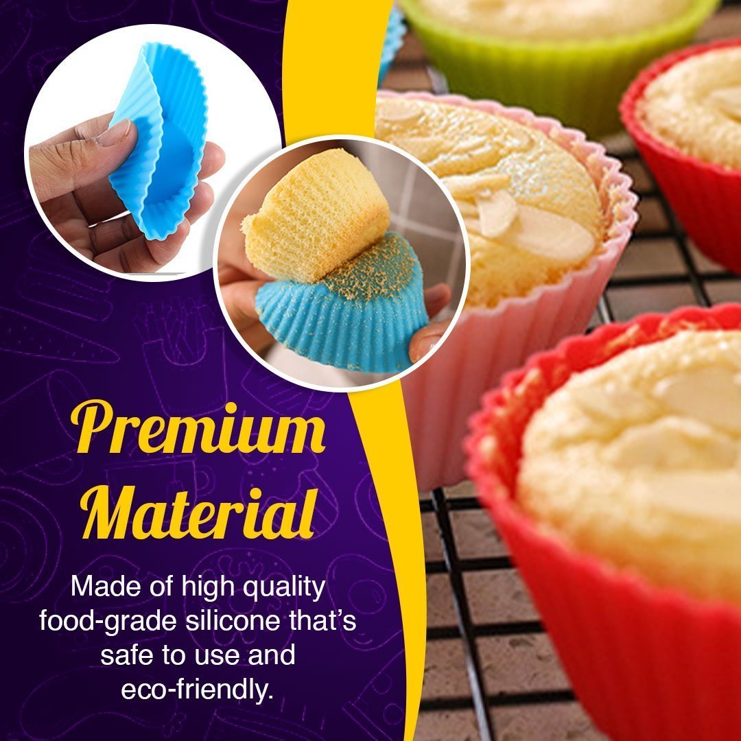 Reusable Silicon Baking Cups (6Pcs Set)