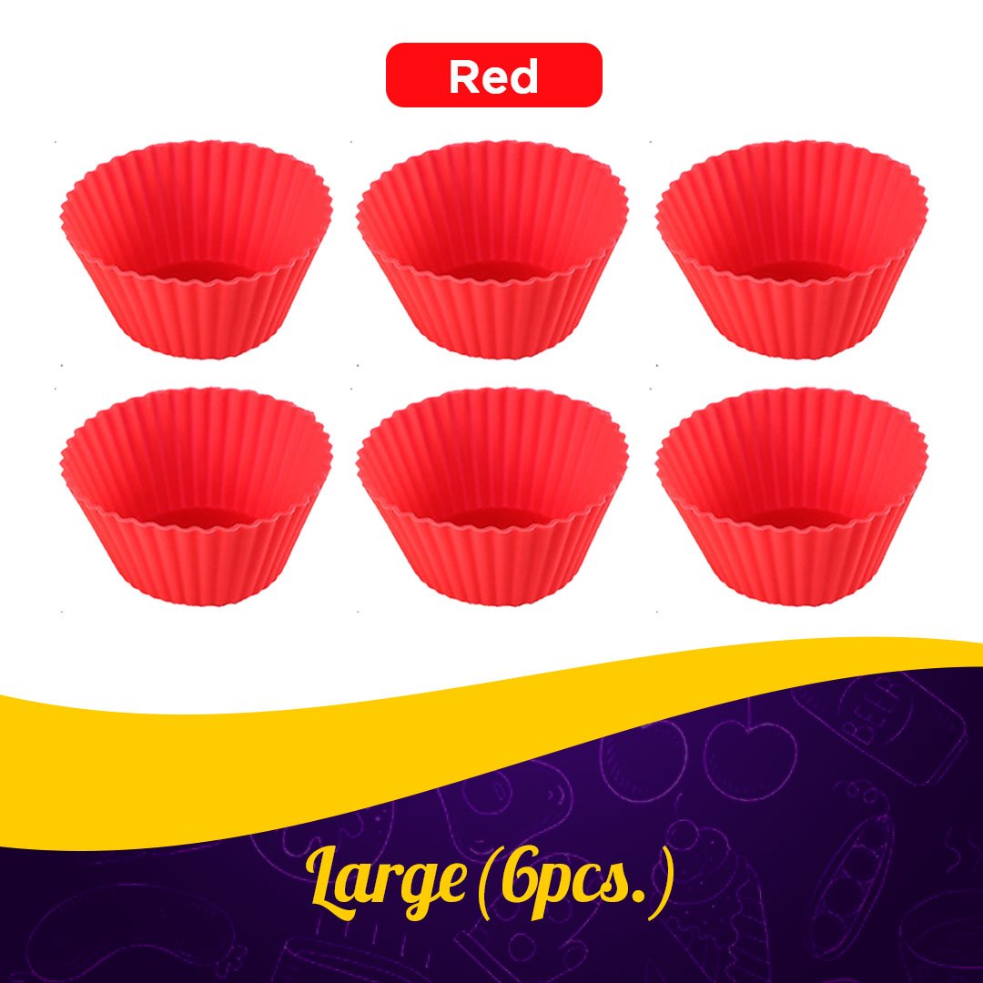 Reusable Silicon Baking Cups (6Pcs Set)