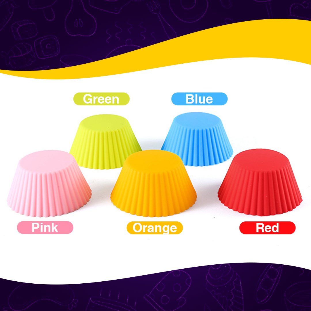 Reusable Silicon Baking Cups (6Pcs Set)