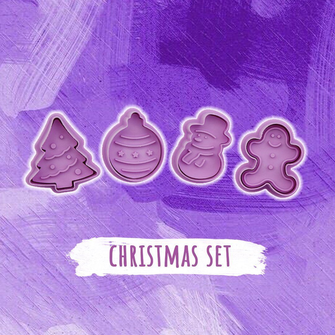 4pcs Stamp Biscuit Mold