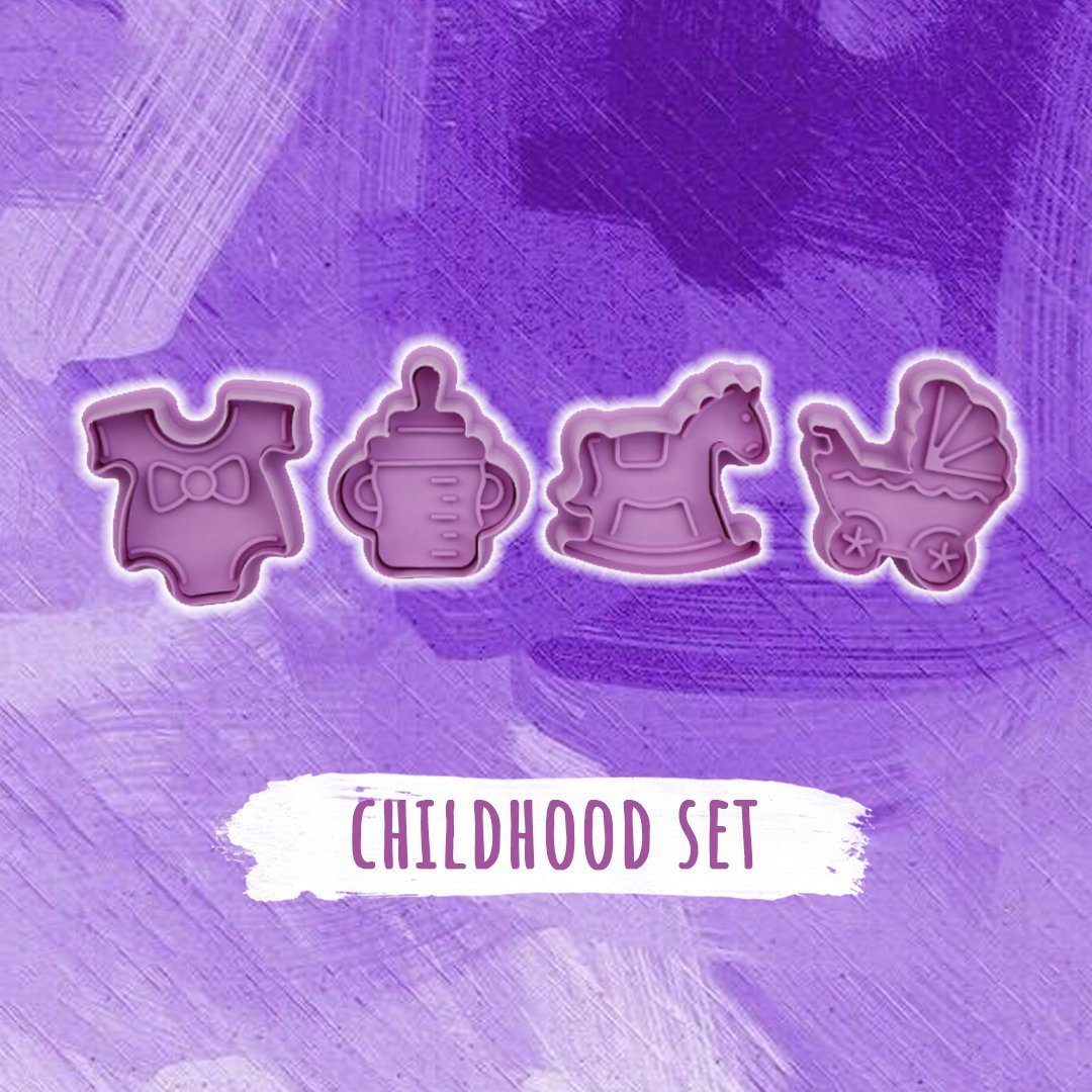 4pcs Stamp Biscuit Mold