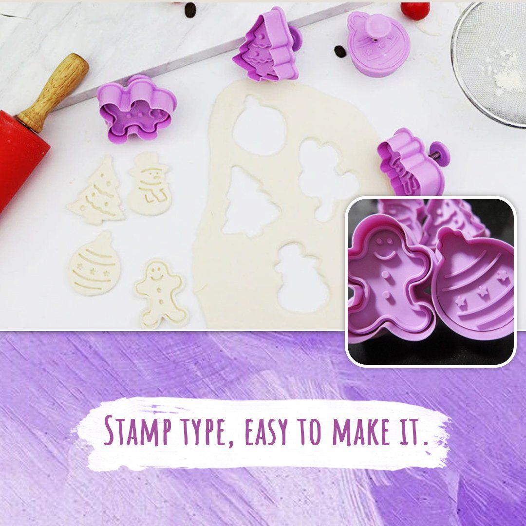 4pcs Stamp Biscuit Mold