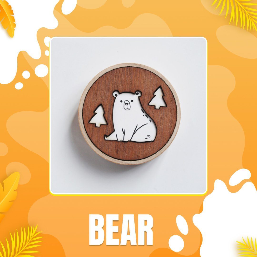 Wooden Bottle Opener & Refrigerator Stickers