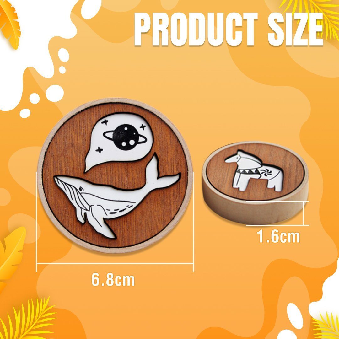 Wooden Bottle Opener & Refrigerator Stickers