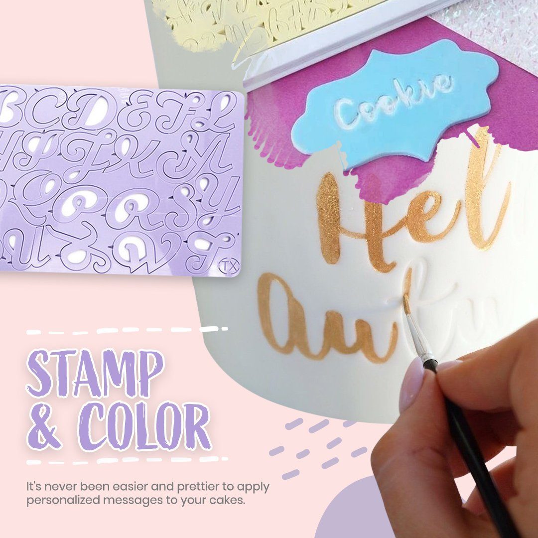 DIY Alphabet Cake Stamp Fondant Mold