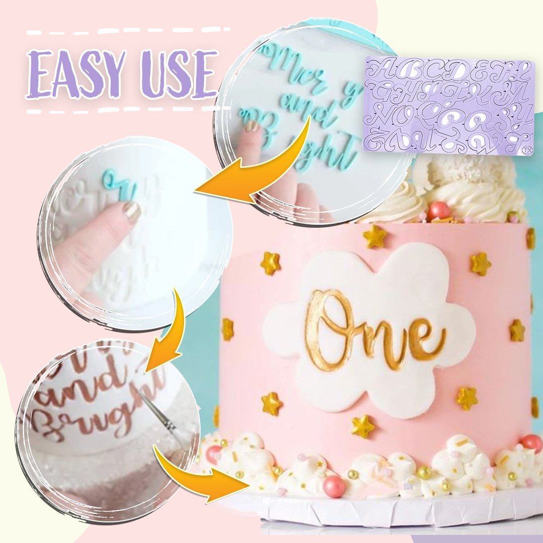 DIY Alphabet Cake Stamp Fondant Mold