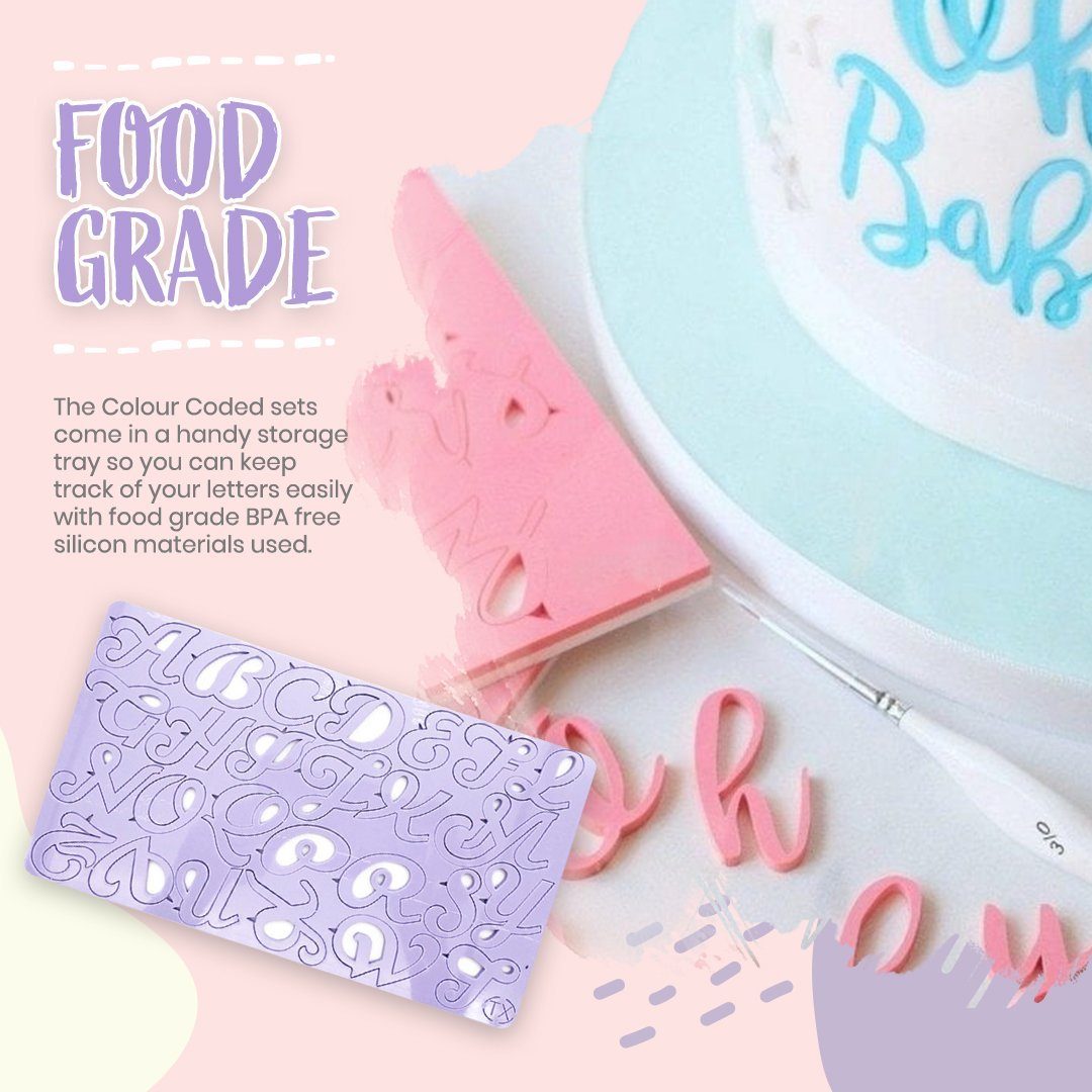 DIY Alphabet Cake Stamp Fondant Mold