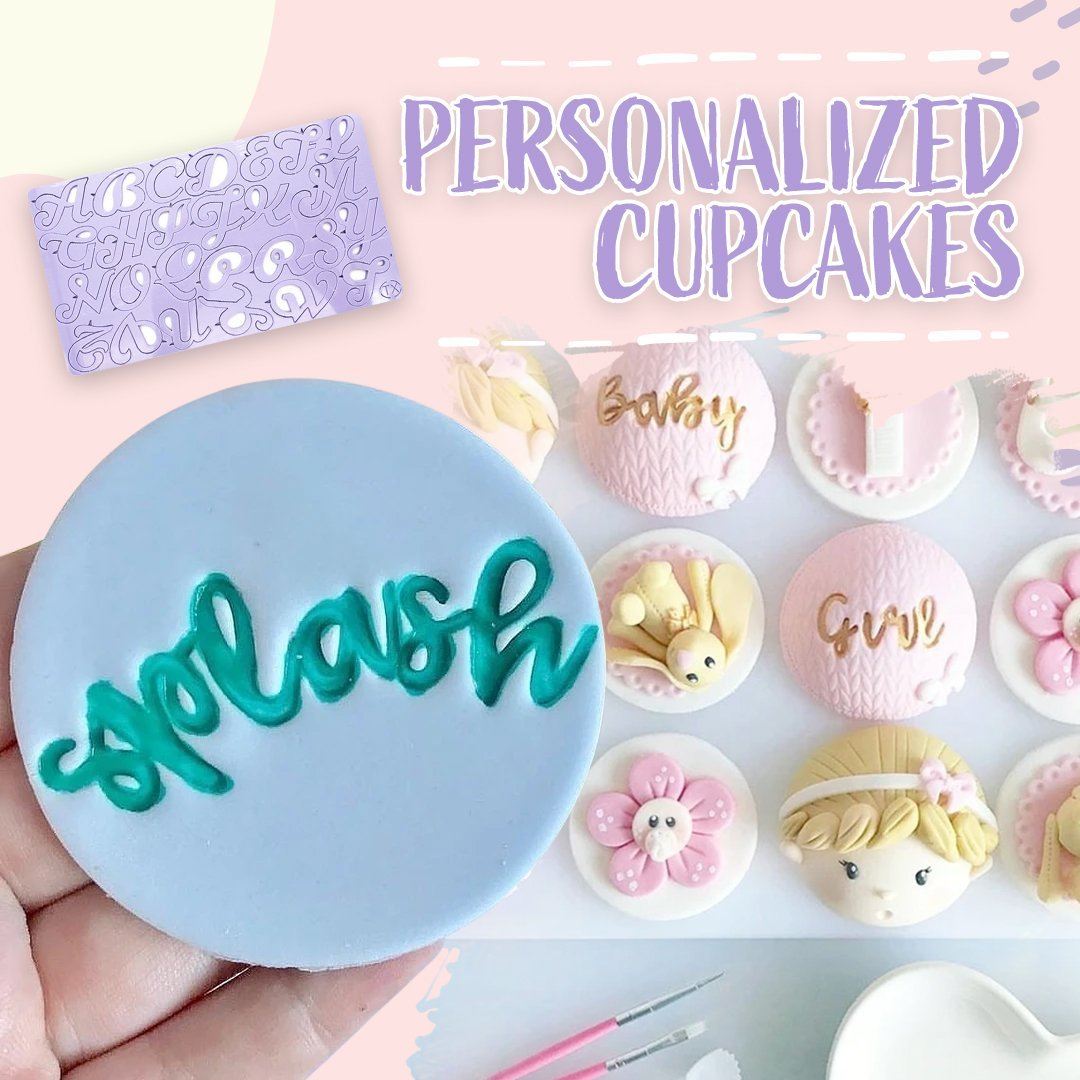 DIY Alphabet Cake Stamp Fondant Mold