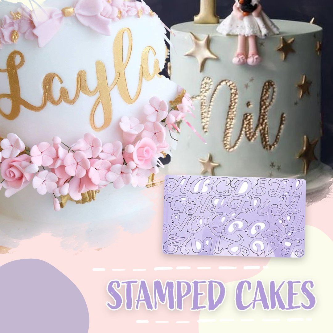 DIY Alphabet Cake Stamp Fondant Mold