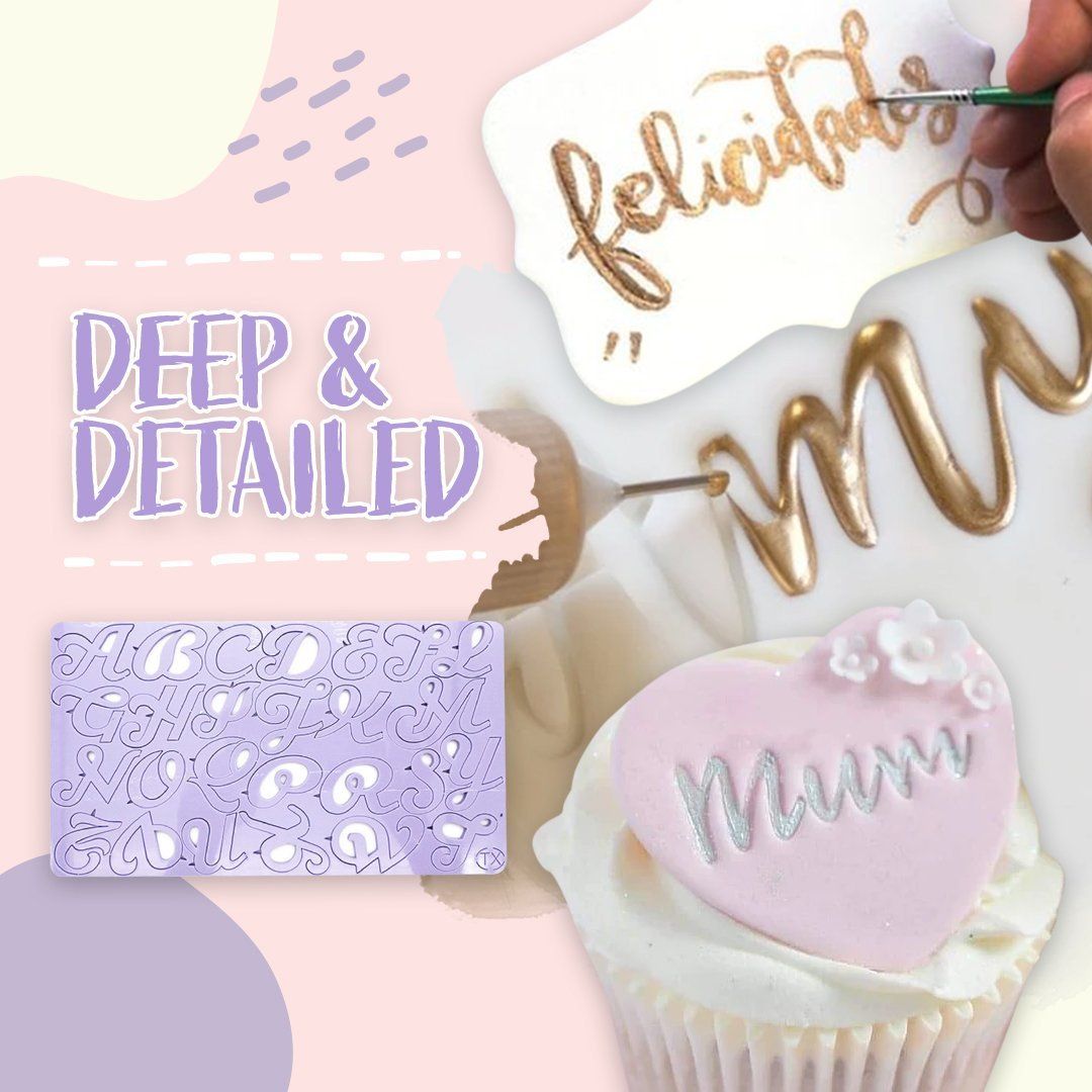 DIY Alphabet Cake Stamp Fondant Mold