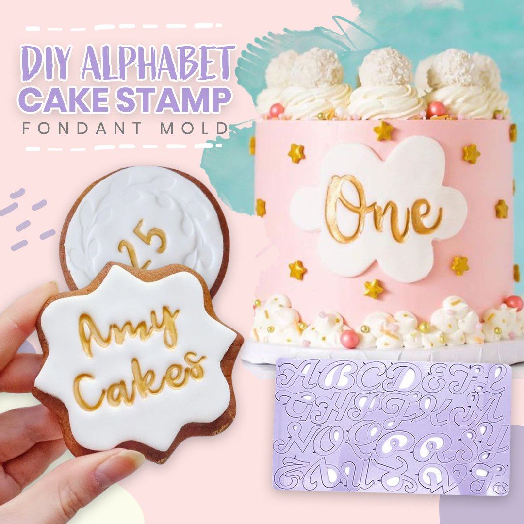 DIY Alphabet Cake Stamp Fondant Mold