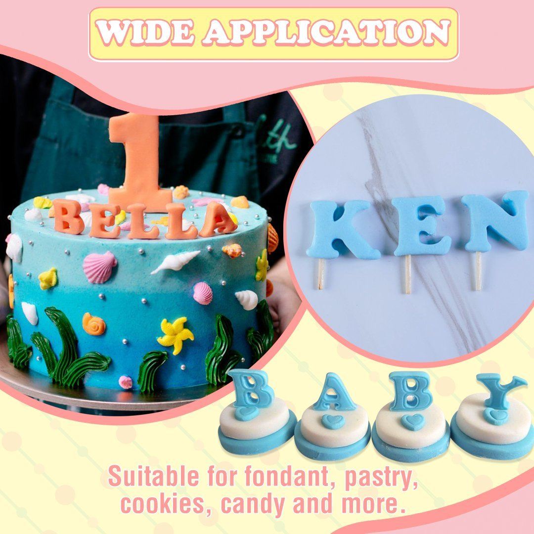 Fondant Cake Alphabet Plunger Set