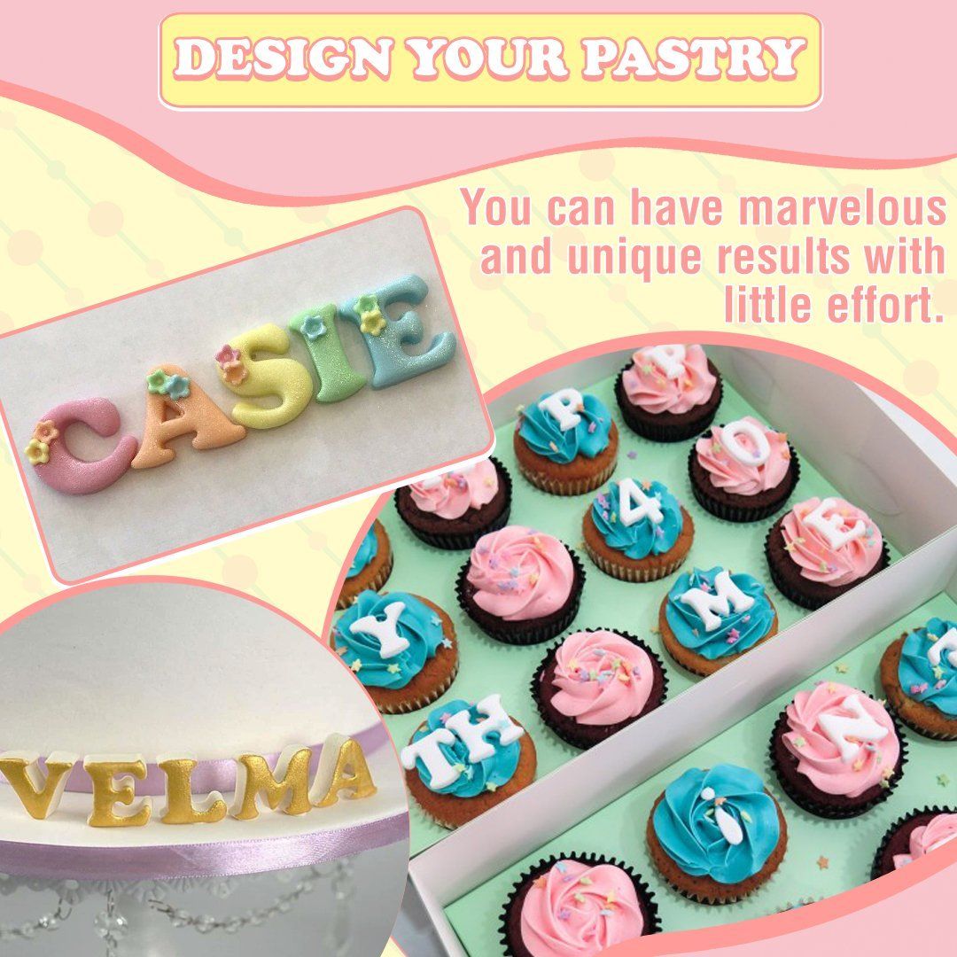 Fondant Cake Alphabet Plunger Set