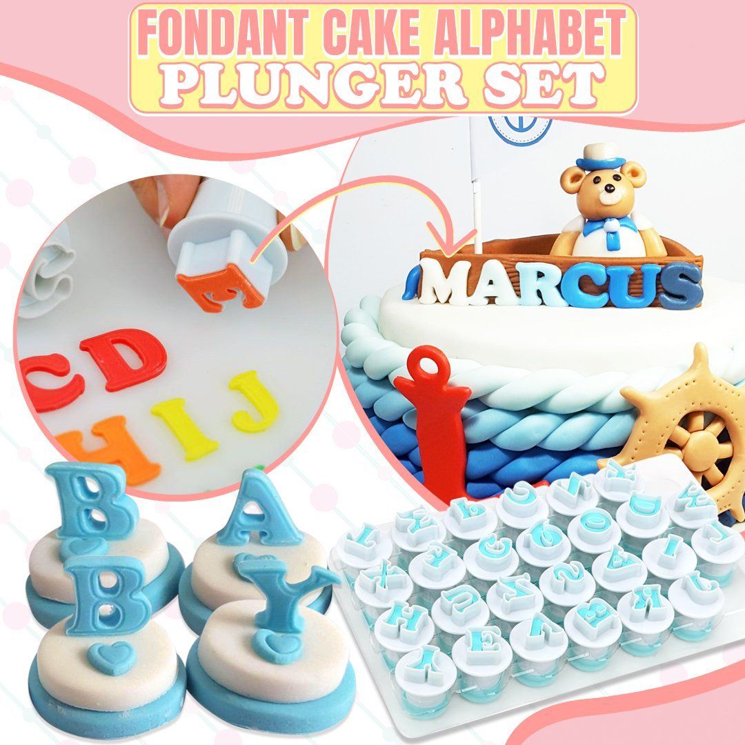 Fondant Cake Alphabet Plunger Set