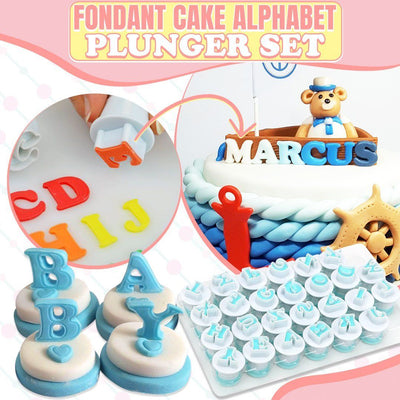 Fondant Cake Alphabet Plunger Set