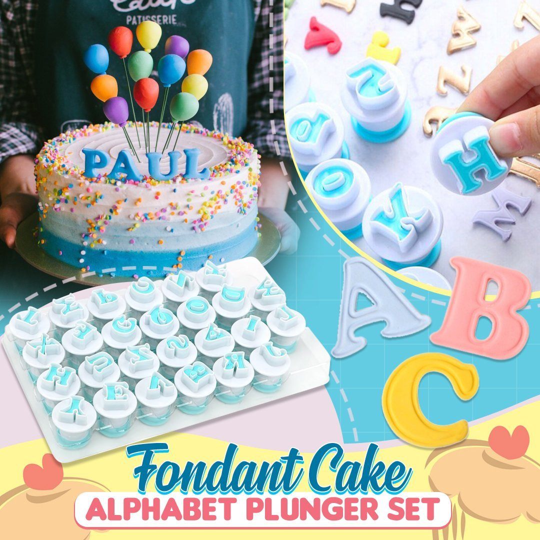 Fondant Cake Alphabet Plunger Set