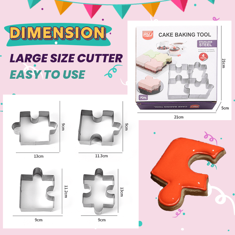 Puzzle Cake Cutter (4pc Set)