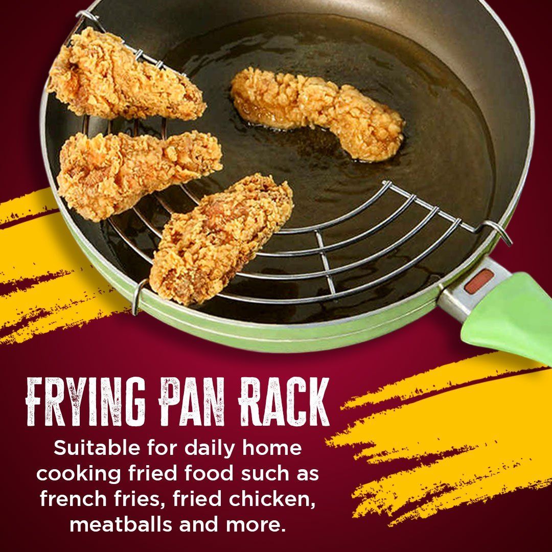 Stainless Steel Semi-circular Frying Pan Rack