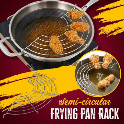 Stainless Steel Semi-circular Frying Pan Rack