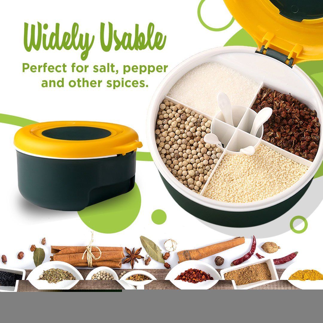 Four Compartments Seasoning Jars Set