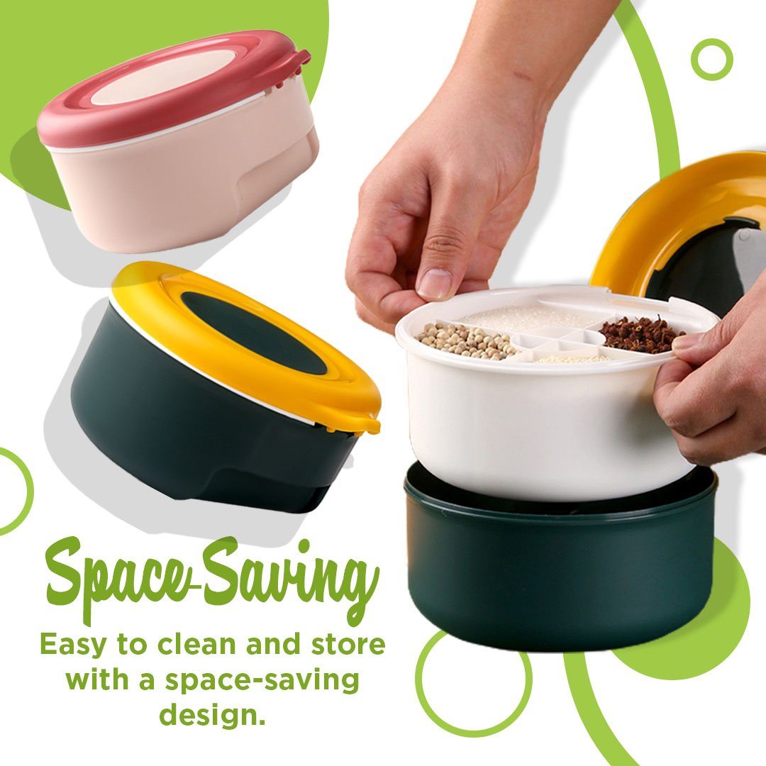 Four Compartments Seasoning Jars Set