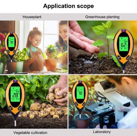 4 in 1 Soil Tester - Sun light, PH level, Moisture, Temperature
