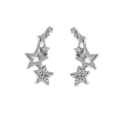 Exquisite Five-Pointed Star Diamond Earrings