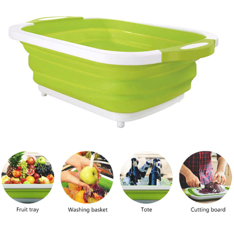 Foldable Cutting Board with Colander