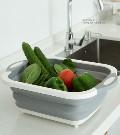 Foldable Cutting Board with Colander