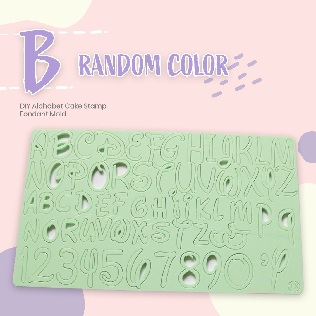 DIY Alphabet Cake Stamp Fondant Mold
