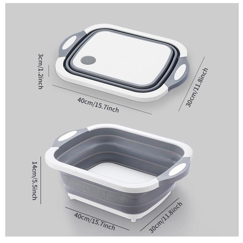 Foldable Cutting Board with Colander