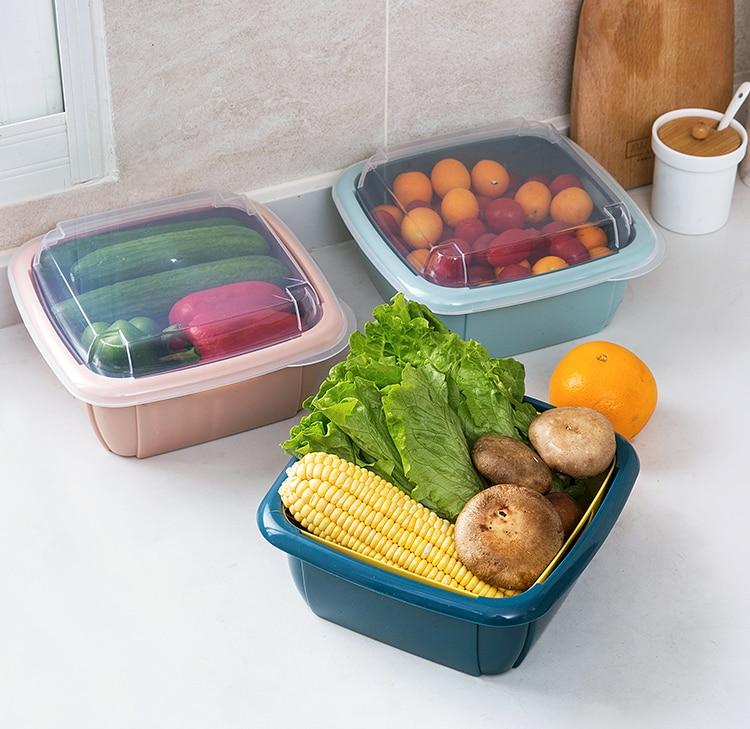 Double Layer Drain Storage Basket
