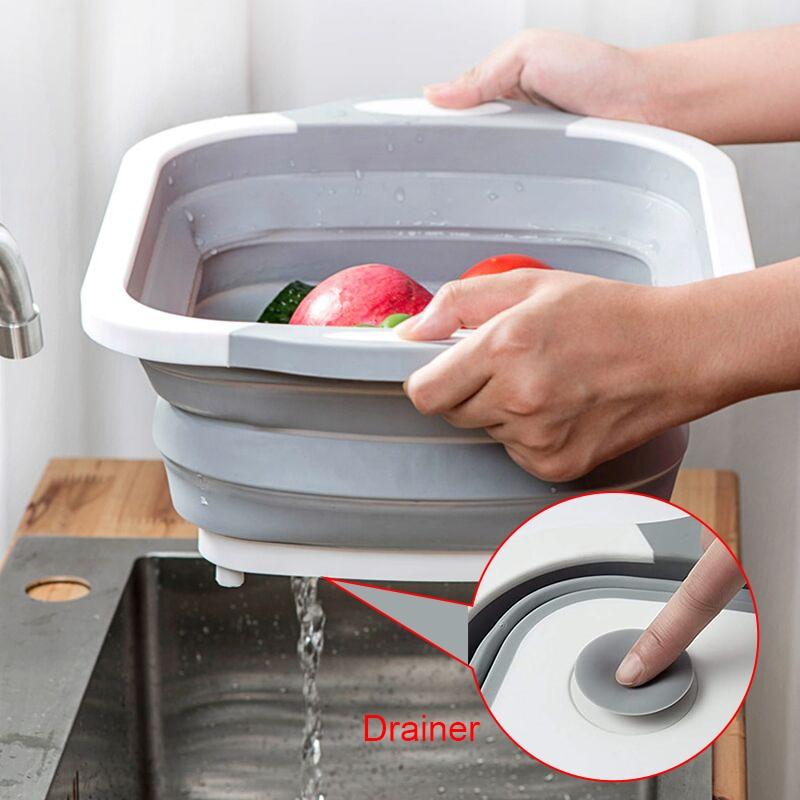 Foldable Cutting Board with Colander