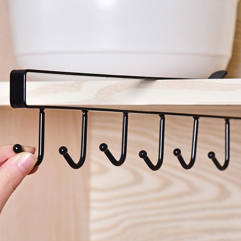 Under-Cabinet Hanger Rack (6 Hooks)