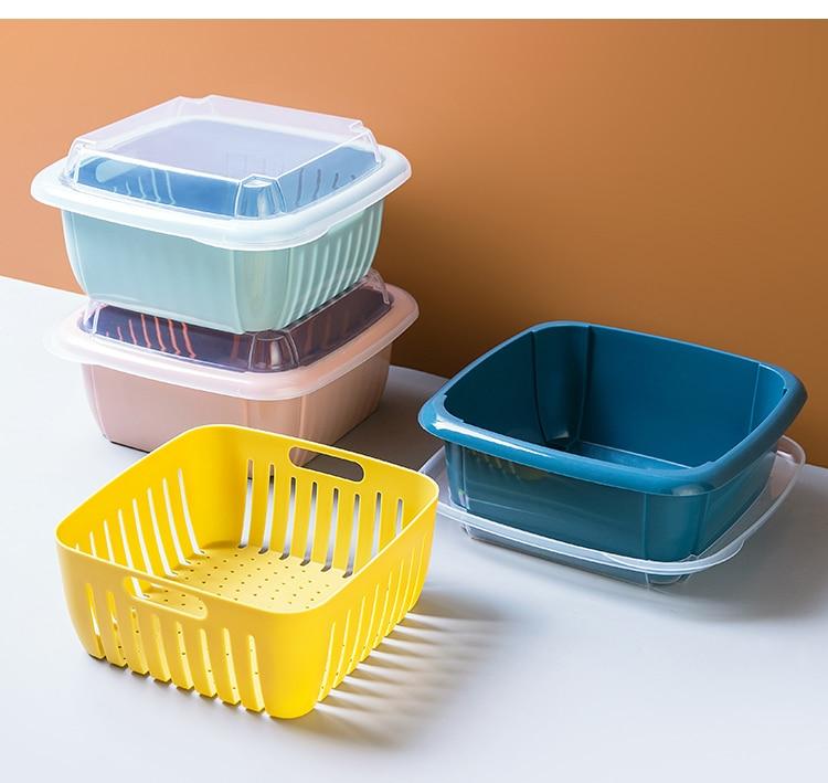 Double Layer Drain Storage Basket